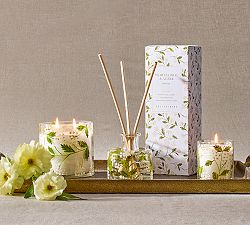 Hand Painted Flower Scent Collection - White Floral &amp; Amber