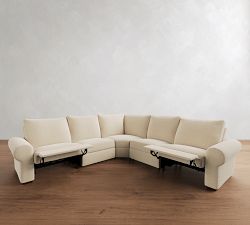 Big Sur Roll Arm Power Reclining L-Shaped Sectional (122")