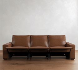 Big Sur Square Arm Leather Power Reclining Sofa (82"&ndash;114")