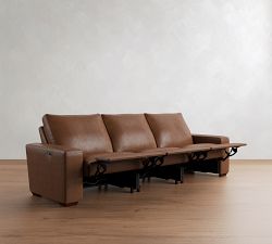 Big Sur Square Arm Leather Power Reclining Sofa (82"&ndash;114")