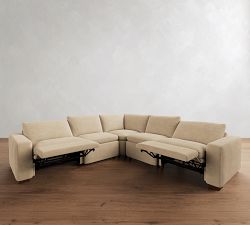 Westlake Leather Power Reclining L-Shaped Sectional (121")