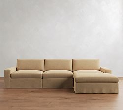 Sierra Slipcovered Modular Chaise Sectional (147")