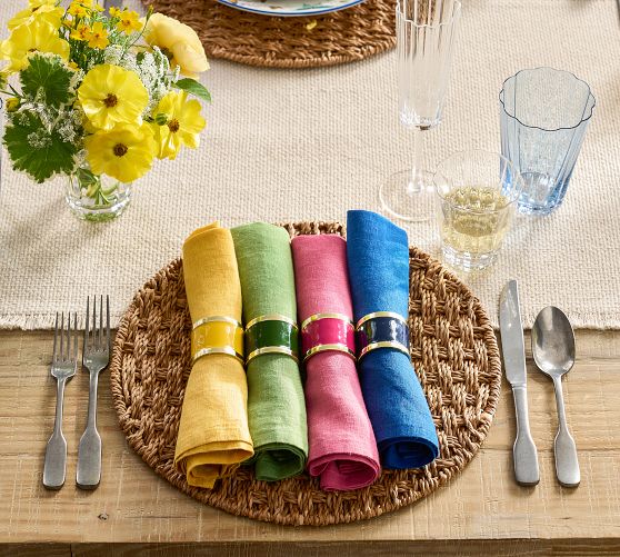 Eliza Linen Napkins - Set of 4 | Pottery Barn