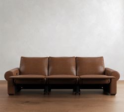 Big Sur Roll Arm Leather Power Reclining Sofa (84"&ndash;116")