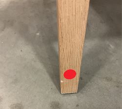 Open Box: Classic Slope Arm Upholstered Dining Armchair - Sunbrella® Performance Boss Herringbone Indigo, Seadrift Legs