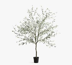 Open Box: Faux Potted Olive Tree (8') - Green