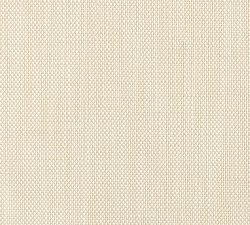 Open Box: Raleigh One Box Curved Upholstered Low Headboard w/out Nailheads (48.5" H), King - Premium Performance Basketweave Ivory, Seadrift Finish