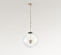 Anthony Recycled Glass Globe Pendant (14"-18")