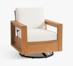 Malibu Teak Swivel Outdoor Lounge Chair