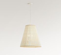 Bristol Wood Bead Tapered Pendant (24")