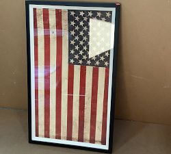 Open Box: American Flag Framed Print (44"W x 27"H)