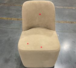 Open Box: Layton Fully Leather Dining Chair - Leather Nubuck Sand