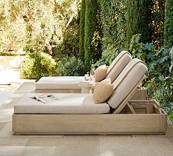Aptos Outdoor Single Chaise with Wheels
