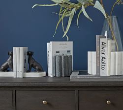 Bronze Dog Book Ends - Set of 2