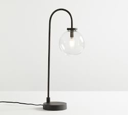 Claremont Glass Globe USB Table Lamp (25")