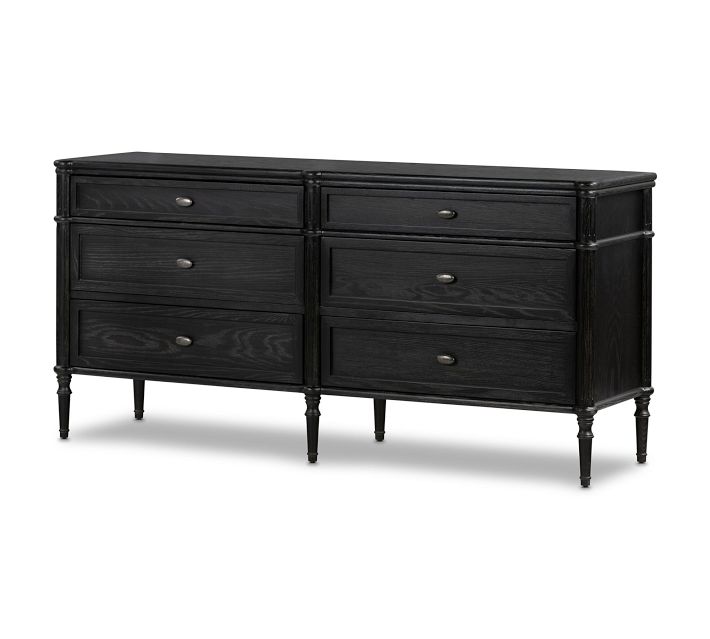 Hugo 6-Drawer Dresser, Black Oak | Pottery Barn