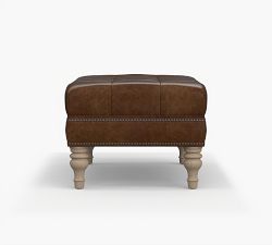 Martin Small Leather Ottoman
