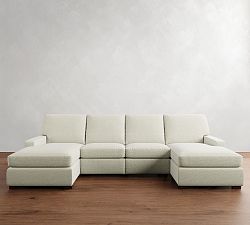 Turner Square Arm Power Reclining Double Chaise Sectional (135"&ndash;160")