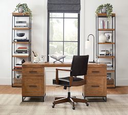 Manchester Leather Swivel Desk Chair
