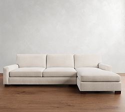 Turner Square Arm Chaise Sectional (103"&ndash;128")