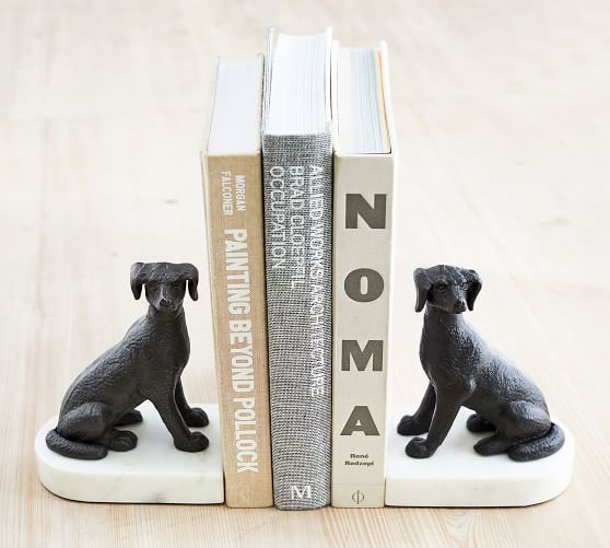 Bronze Dog Book Ends