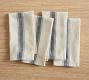 French Striped Organic Cotton Napkins - Set of 4