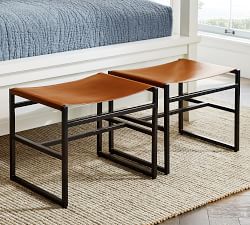 Hardy Leather Accent Stool