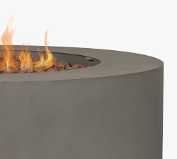 Burrows Steel Round Propane Fire Pit Table with Lid Cover (36")