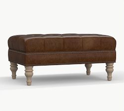 Martin Small Leather Ottoman