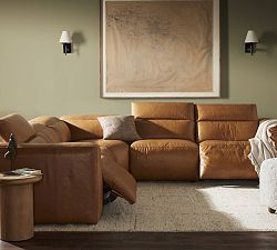 Lennox 5-Piece Leather Power Reclining Sectional