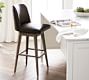 Layton Leather Swivel Stool