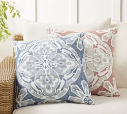 Sunbrella® Watercolor Medallion Outdoor Pillow