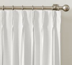 Emery Linen Triple Pinch Pleat Blackout Curtain