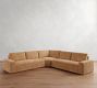 Rutherford Leather 3-Piece L-Shaped Wedge Sectional (137")