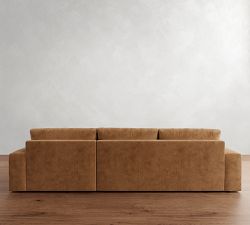 Rutherford Leather Chaise Sectional (136")