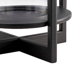 Brooks Cross Bar Steel &amp; Glass Outdoor Lantern