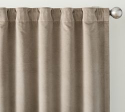 Custom Velvet Twill Blackout Curtain - Mochaccino