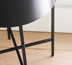 Jean Round Metal Nightstand (16")