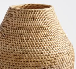 Woven Rattan Vases