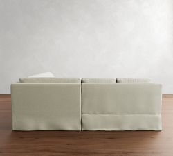York Slope Arm Slipcovered 3-Piece L-Shaped Wedge Sectional (102")