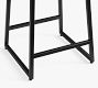 Hardy Leather Backless Swivel Counter Stool