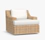 Huntington Wicker Slope Arm Swivel Outdoor Lounge Chair
