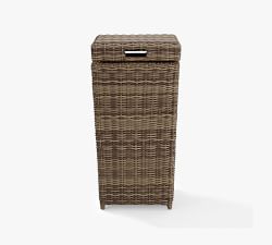 Jammie Outdoor Wicker Pool Trash Can