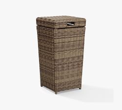 Jammie Outdoor Wicker Pool Trash Can
