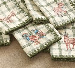 Theo Plaid Cotton Napkins - Mixed Set of 4