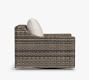Torrey Wicker Slope Arm Swivel Outdoor Lounge Chair