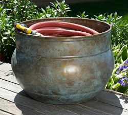 Evianna Blue Verde Brass Hose Pot