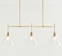 Flared Glass Linear Chandelier (48")