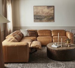 Lennox 5-Piece Leather Power Reclining Sectional