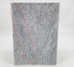 Open Box: Marble Bathroom Accessories, Trash Can - Black